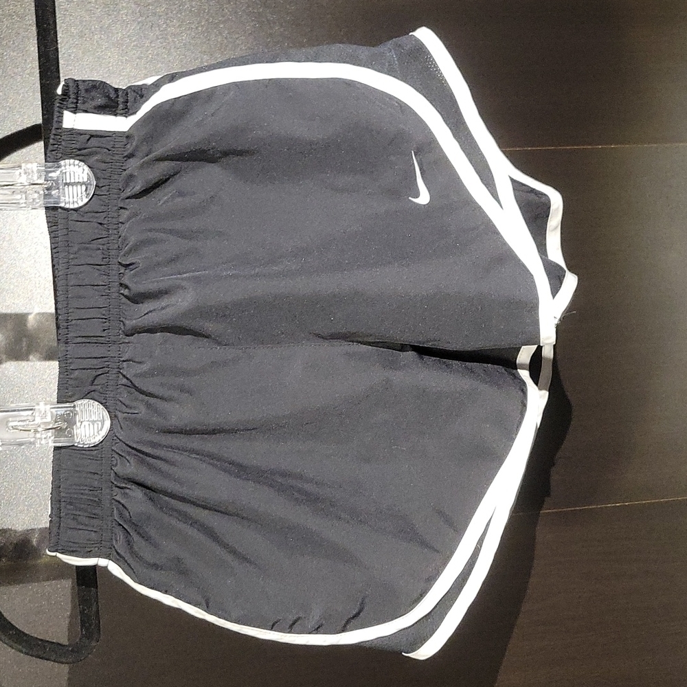 Nike dryfit shorts xs black white drawstring liner